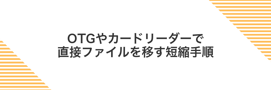 OTGやカードリーダーで直接ファイルを移す短縮手順