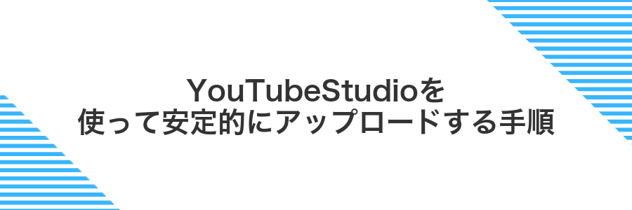 YouTubeStudioを使って安定的にアップロードする手順