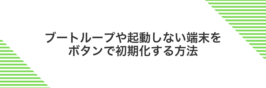 ブートループや起動しない端末をボタンで初期化する方法