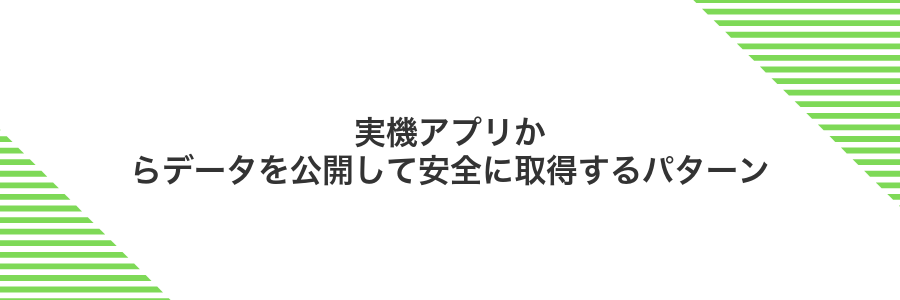 実機アプリからデータを公開して安全に取得するパターン