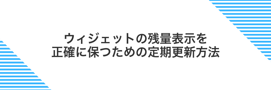 ウィジェットの残量表示を正確に保つための定期更新方法