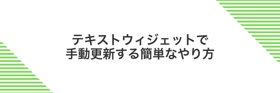 テキストウィジェットで手動更新する簡単なやり方