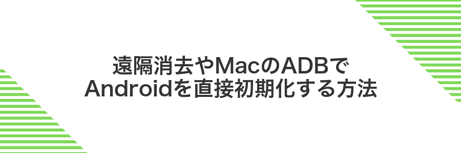 遠隔消去やMacのADBでAndroidを直接初期化する方法