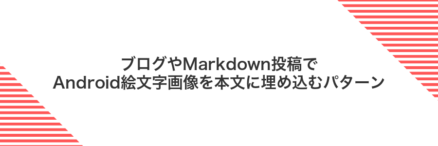 ブログやMarkdown投稿でAndroid絵文字画像を本文に埋め込むパターン
