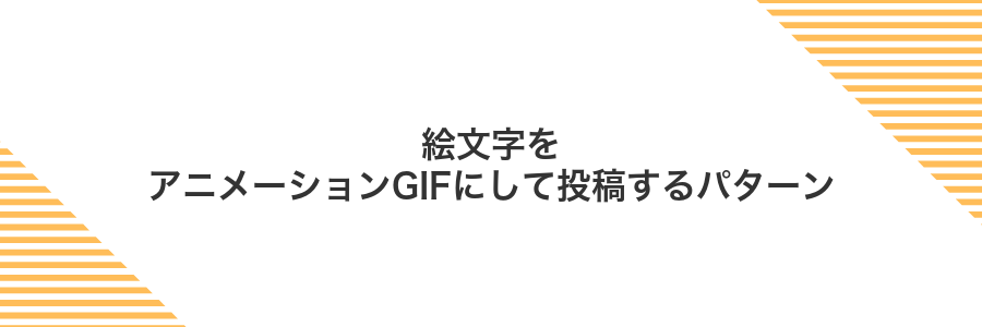 絵文字をアニメーションGIFにして投稿するパターン