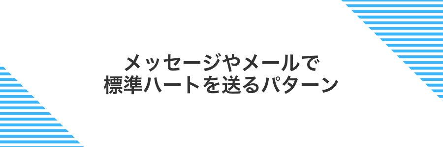 メッセージやメールで標準ハートを送るパターン