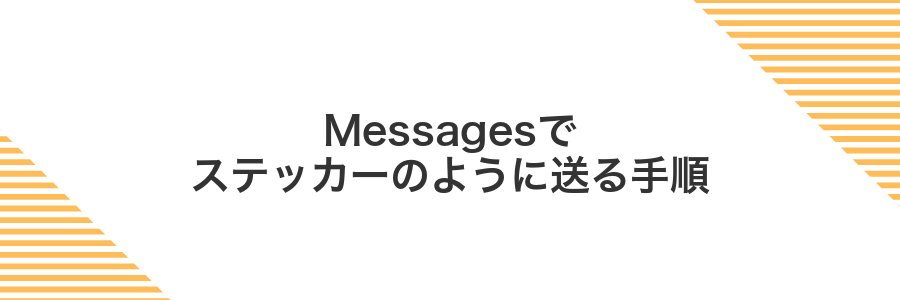 Messagesでステッカーのように送る手順