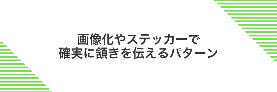 画像化やステッカーで確実に頷きを伝えるパターン
