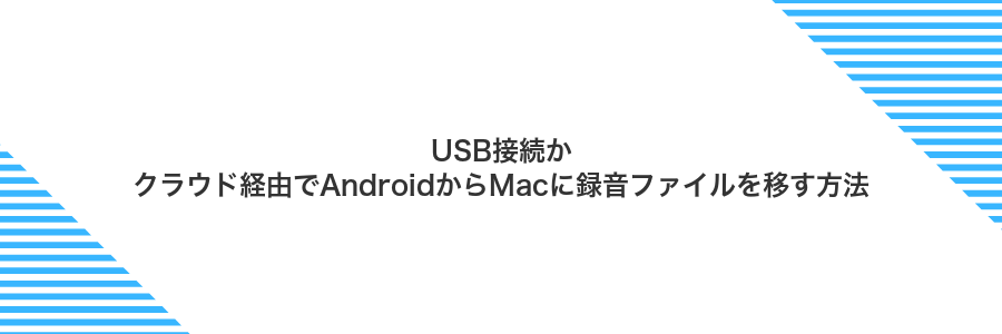 USB接続かクラウド経由でAndroidからMacに録音ファイルを移す方法