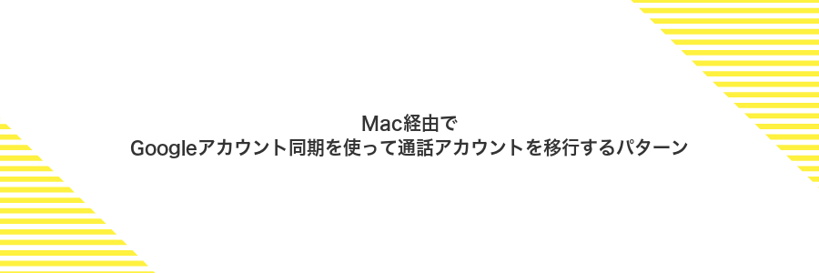 Mac経由でGoogleアカウント同期を使って通話アカウントを移行するパターン