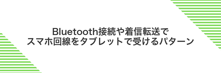 Bluetooth接続や着信転送でスマホ回線をタブレットで受けるパターン