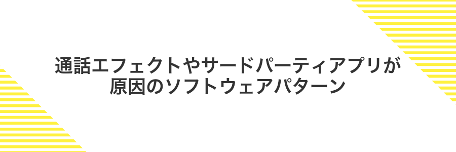 通話エフェクトやサードパーティアプリが原因のソフトウェアパターン