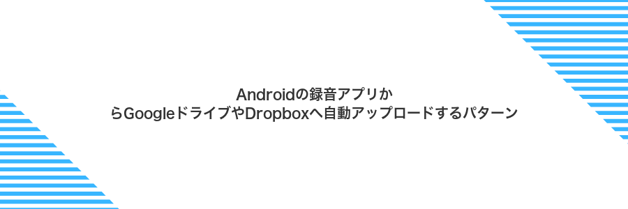 Androidの録音アプリからGoogleドライブやDropboxへ自動アップロードするパターン