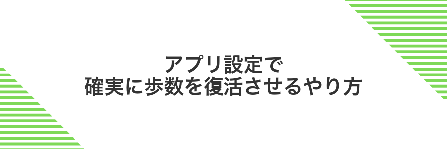 アプリ設定で確実に歩数を復活させるやり方