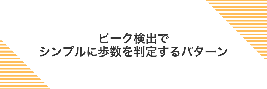 ピーク検出でシンプルに歩数を判定するパターン