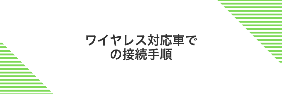 ワイヤレス対応車での接続手順