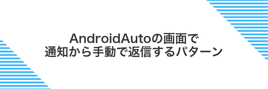 AndroidAutoの画面で通知から手動で返信するパターン