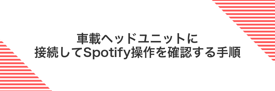 車載ヘッドユニットに接続してSpotify操作を確認する手順