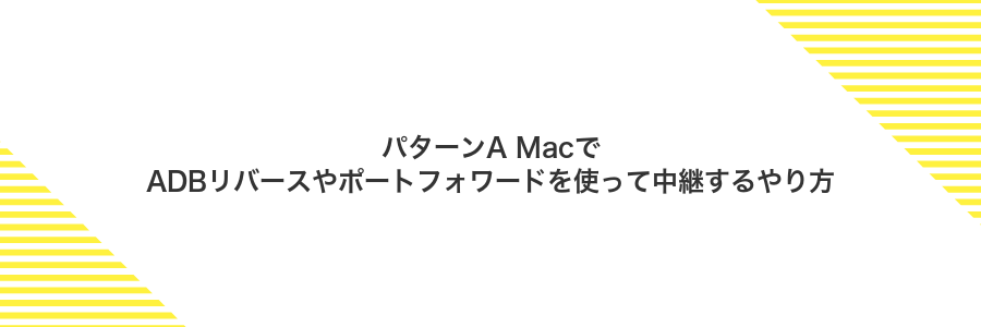 パターンA MacでADBリバースやポートフォワードを使って中継するやり方