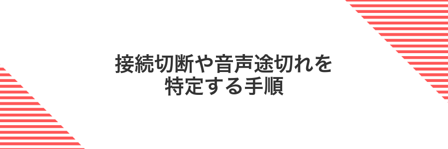接続切断や音声途切れを特定する手順