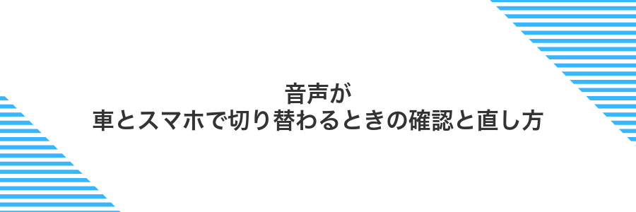 音声が車とスマホで切り替わるときの確認と直し方