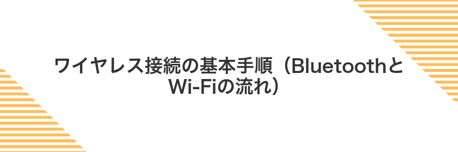 ワイヤレス接続の基本手順(BluetoothとWi‑Fiの流れ)