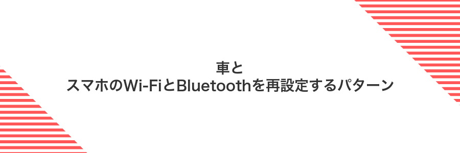 車とスマホのWi‑FiとBluetoothを再設定するパターン