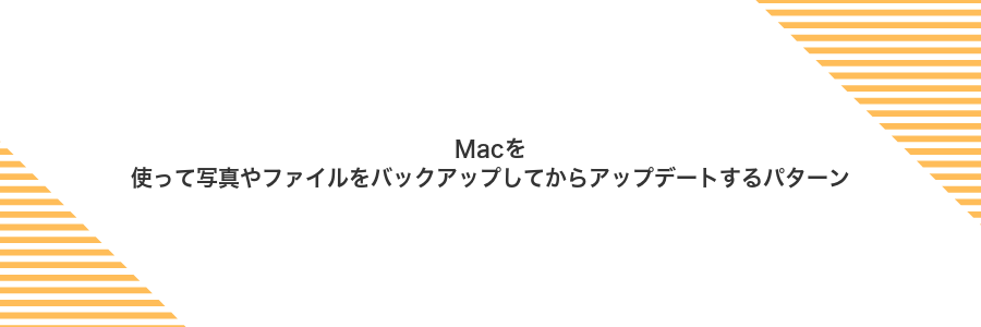 Macを使って写真やファイルをバックアップしてからアップデートするパターン