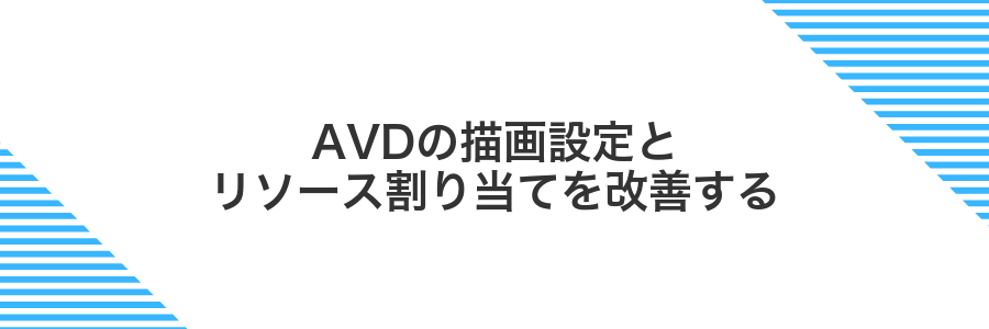 AVDの描画設定とリソース割り当てを改善する