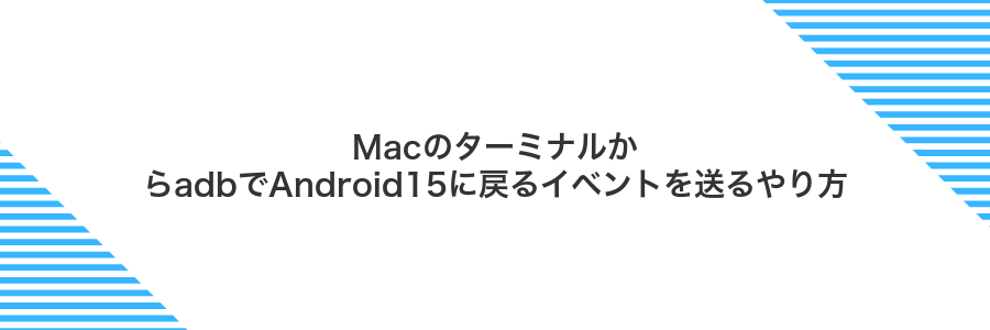 MacのターミナルからadbでAndroid15に戻るイベントを送るやり方