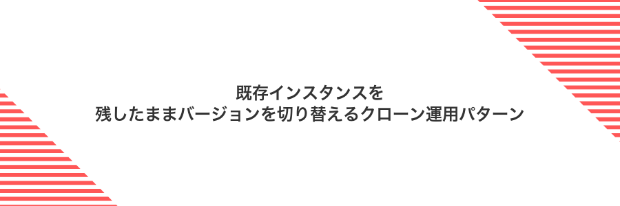 既存インスタンスを残したままバージョンを切り替えるクローン運用パターン