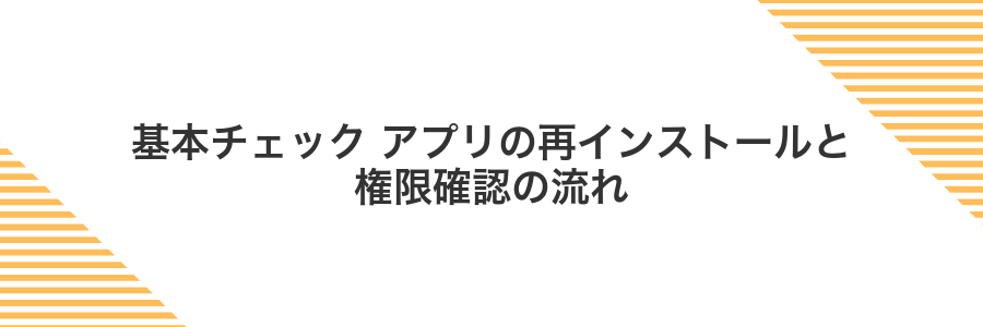 基本チェック アプリの再インストールと権限確認の流れ