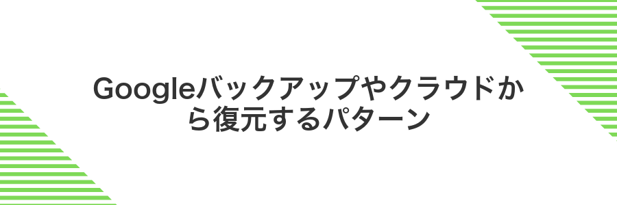 Googleバックアップやクラウドから復元するパターン