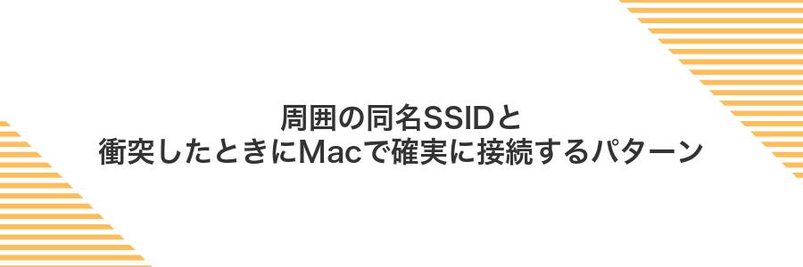 周囲の同名SSIDと衝突したときにMacで確実に接続するパターン