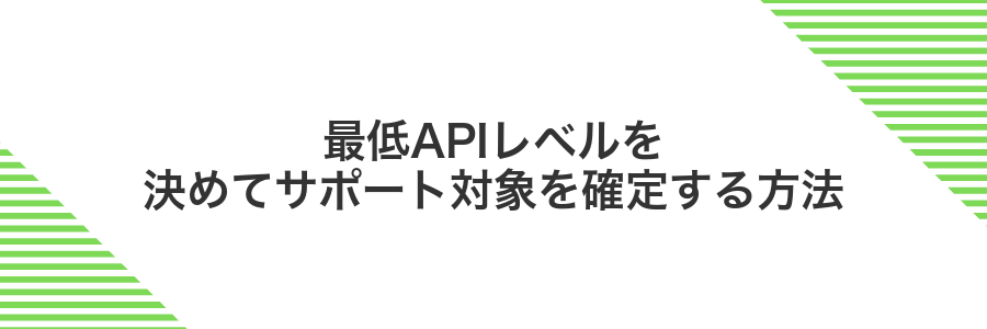 最低APIレベルを決めてサポート対象を確定する方法