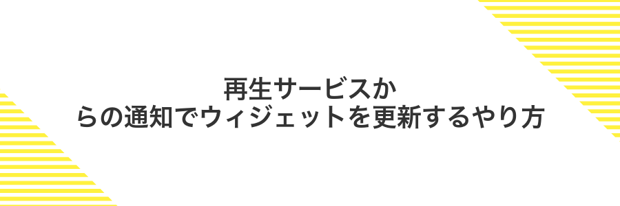 再生サービスからの通知でウィジェットを更新するやり方