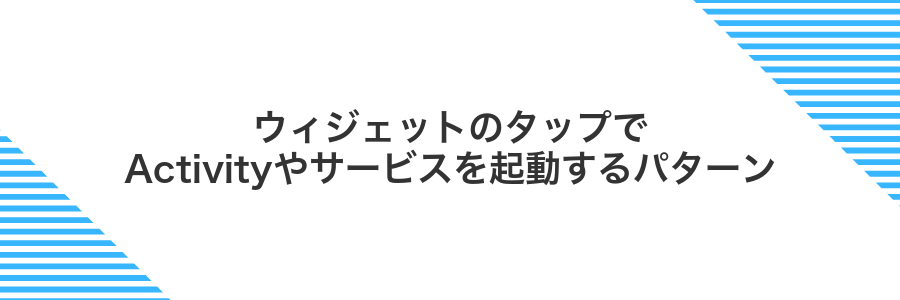 ウィジェットのタップでActivityやサービスを起動するパターン