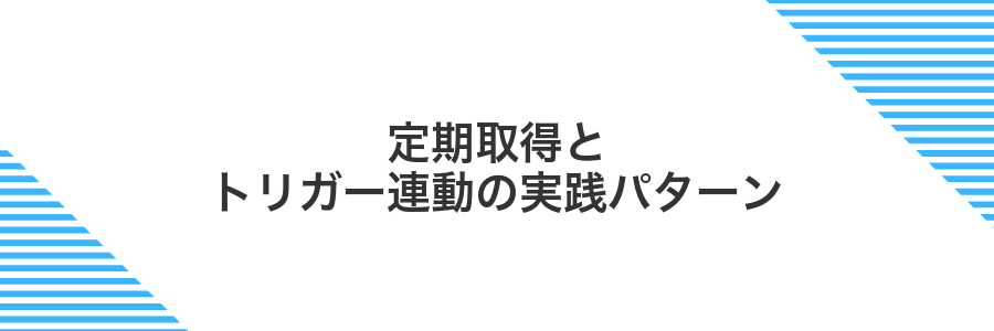 定期取得とトリガー連動の実践パターン