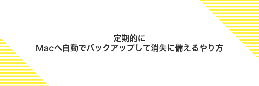 定期的にMacへ自動でバックアップして消失に備えるやり方