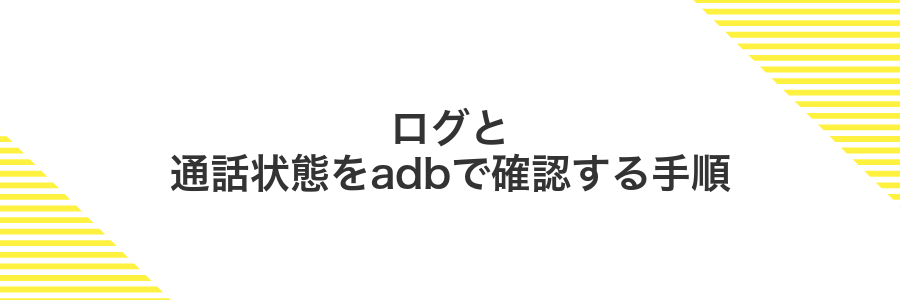 ログと通話状態をadbで確認する手順