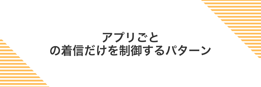 アプリごとの着信だけを制御するパターン