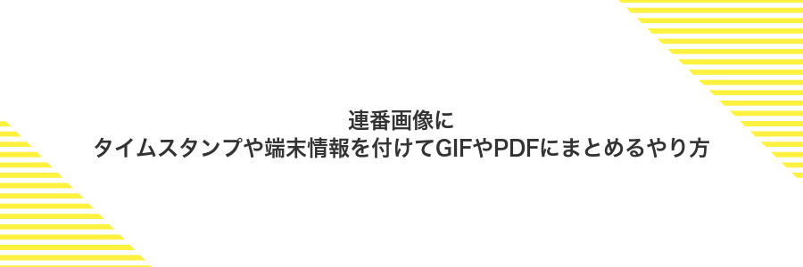 連番画像にタイムスタンプや端末情報を付けてGIFやPDFにまとめるやり方