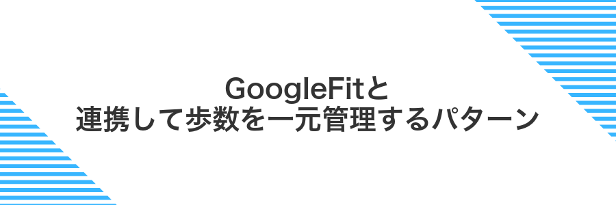 GoogleFitと連携して歩数を一元管理するパターン
