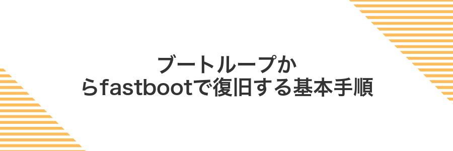 ブートループからfastbootで復旧する基本手順