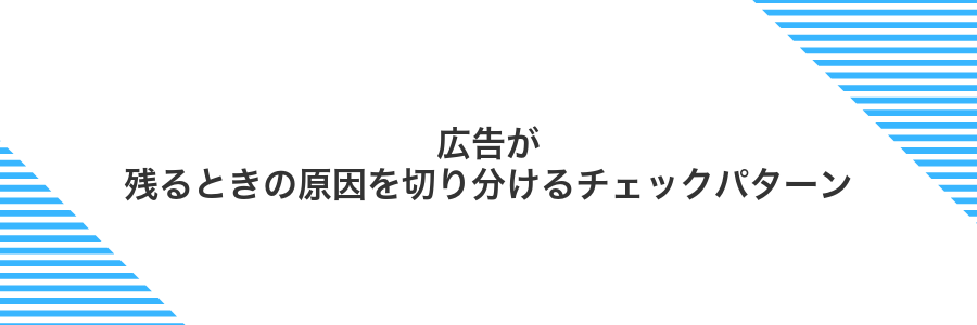 広告が残るときの原因を切り分けるチェックパターン