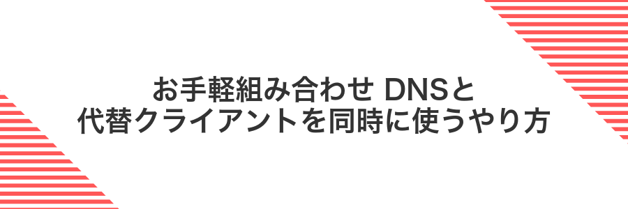 お手軽組み合わせ DNSと代替クライアントを同時に使うやり方