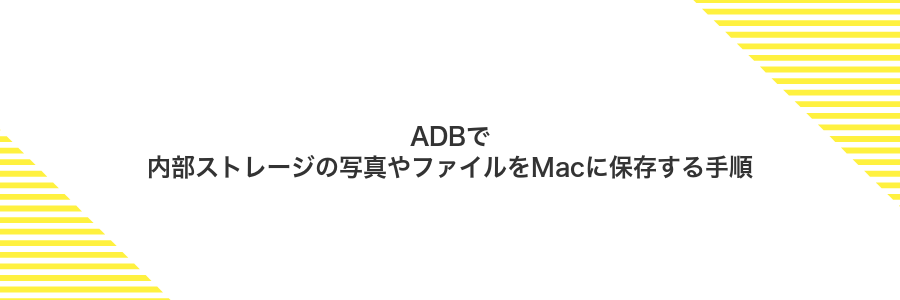 ADBで内部ストレージの写真やファイルをMacに保存する手順