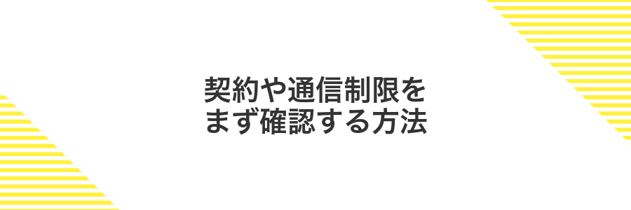 契約や通信制限をまず確認する方法