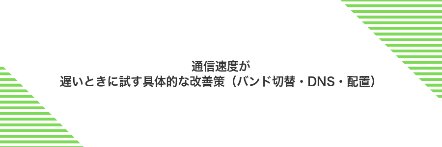 通信速度が遅いときに試す具体的な改善策(バンド切替・DNS・配置)
