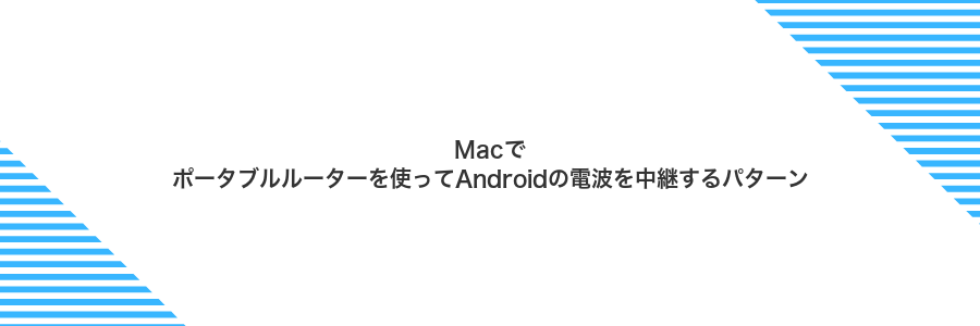 Macでポータブルルーターを使ってAndroidの電波を中継するパターン